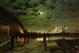 John Atkinson Grimshaw Canvas Paintings - In Peril